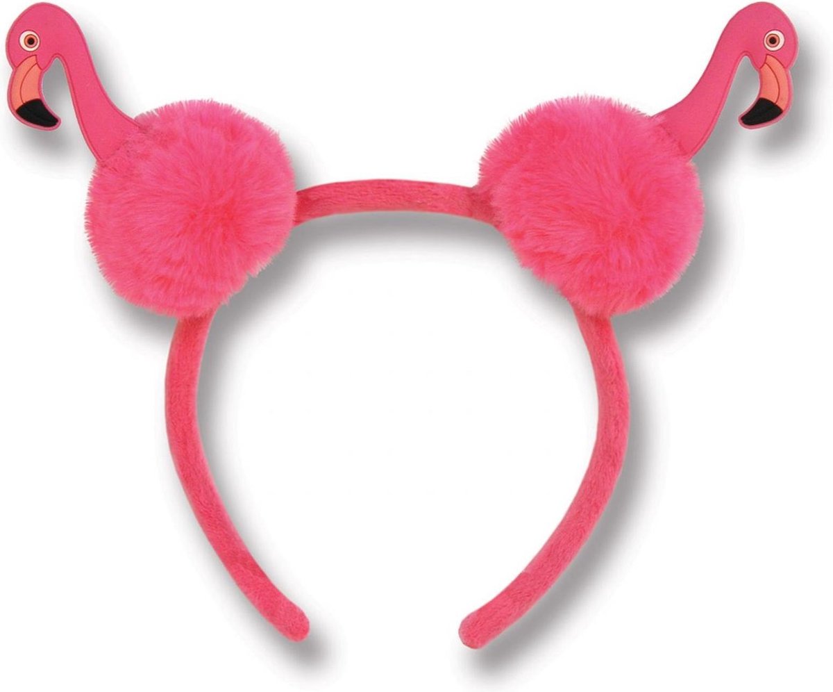 360 DEGREES - Roze haarband met flamingos voor volwassenen - Accessoires > Haar & hoofdbanden